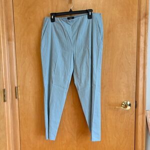 Theory Women's Light Blue‎ Trousers Pants Size 8 Stretch Cropped Casual